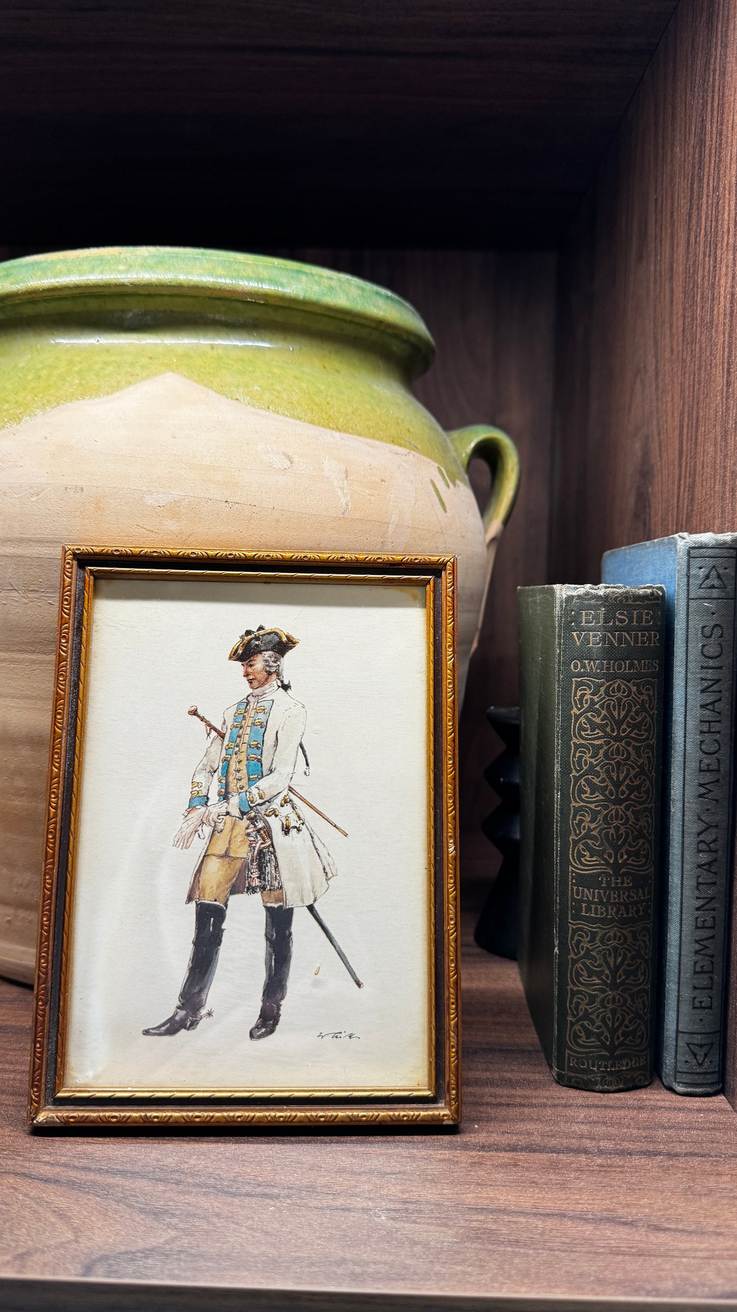 Trio of framed vintage prints - military uniforms
