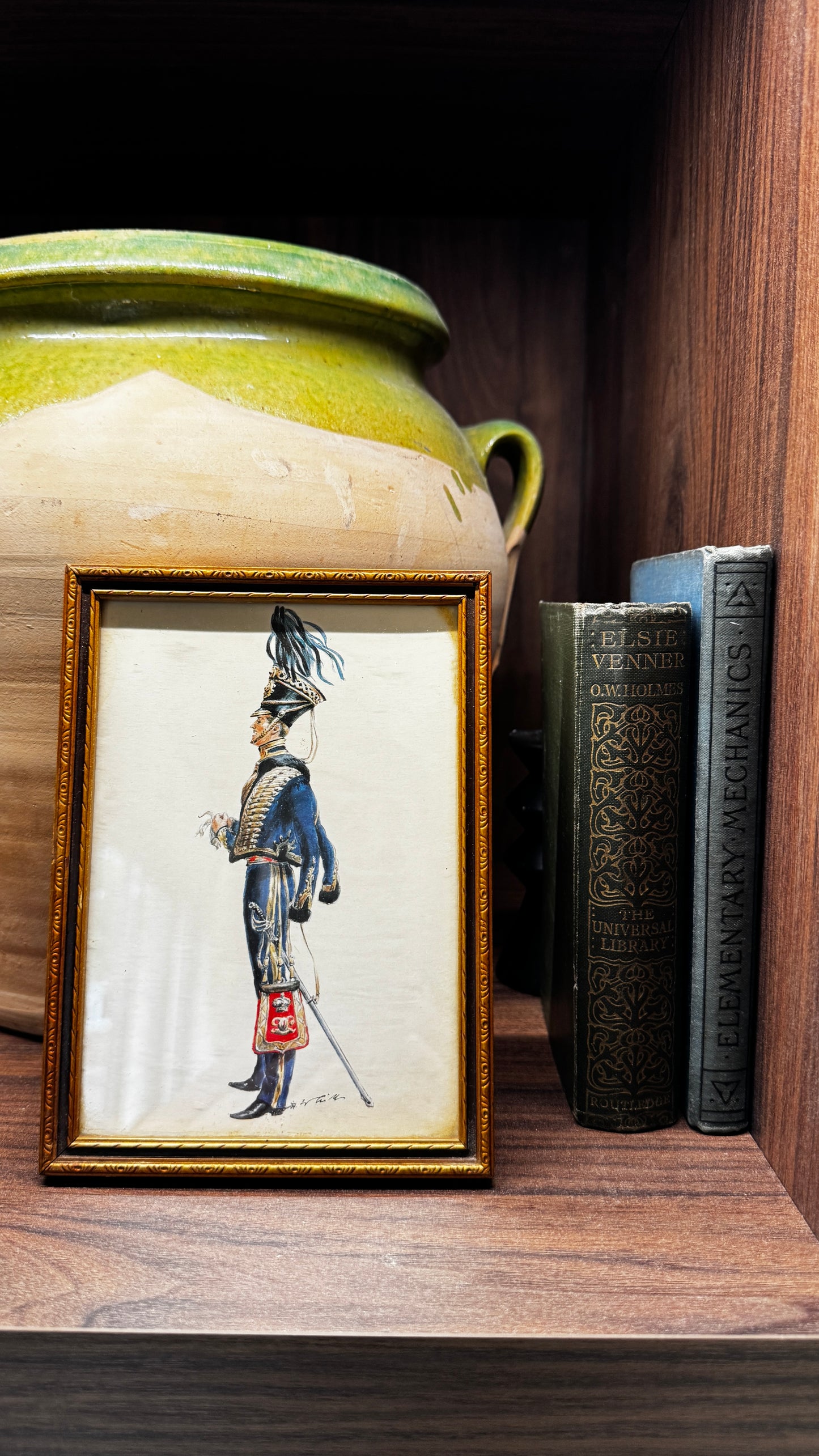 Trio of framed vintage prints - military uniforms