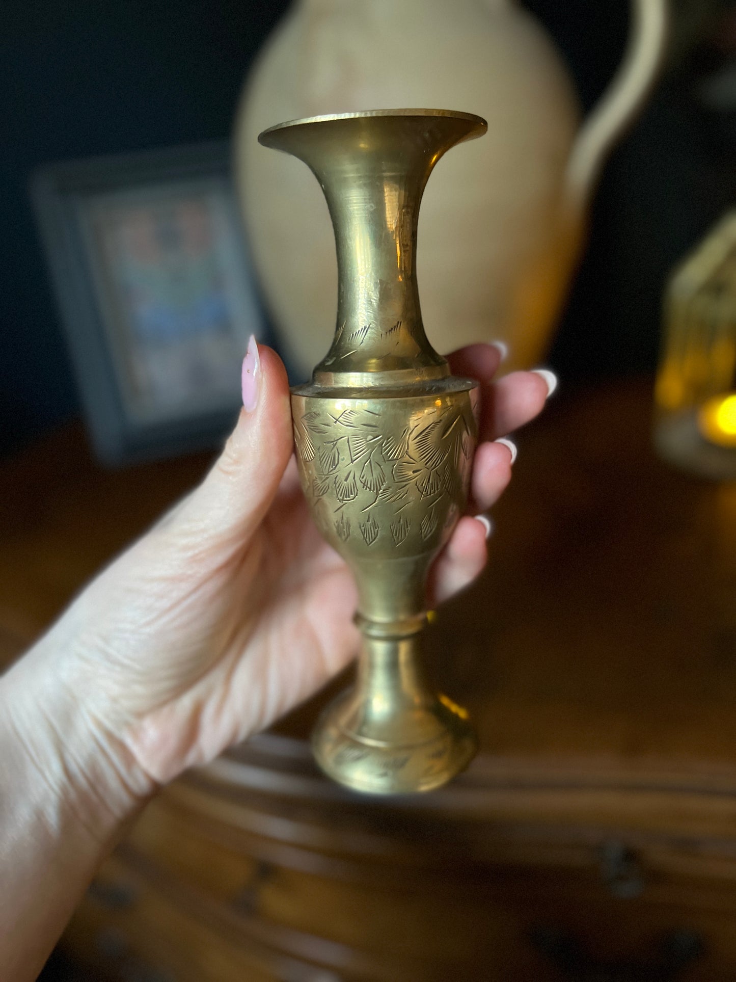 Medium brass vase