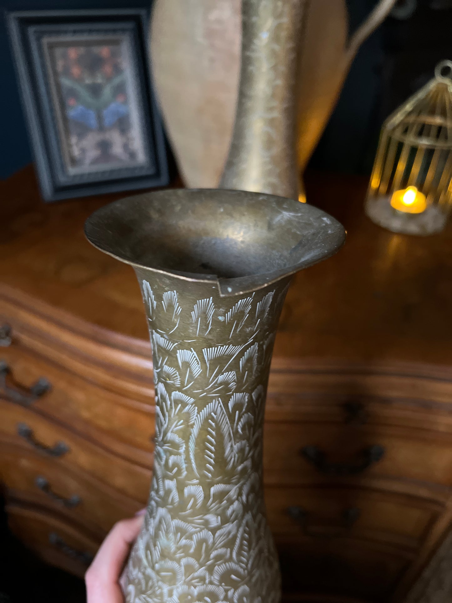 Large Indian brass vases