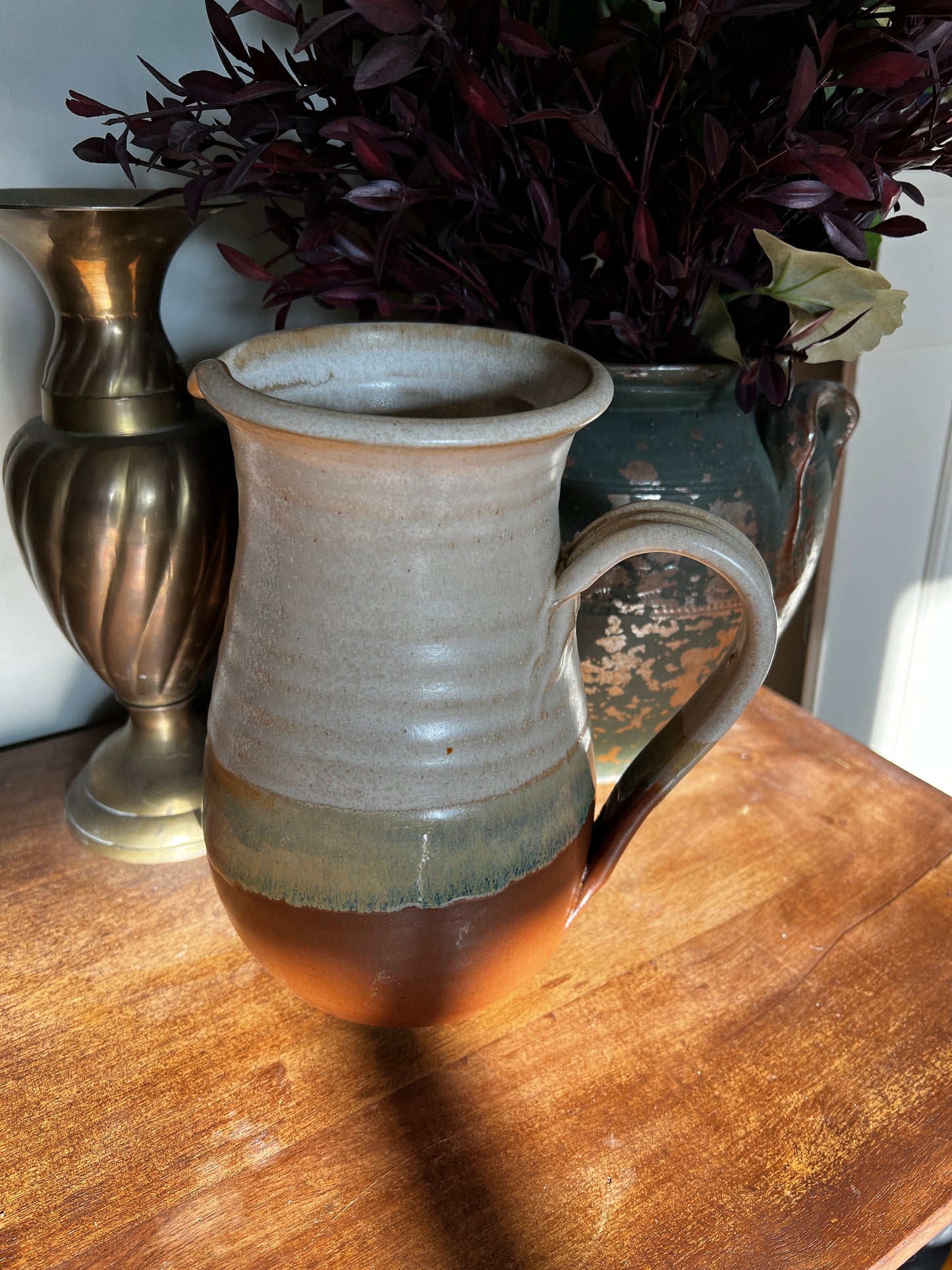Large stoneware ombré jug