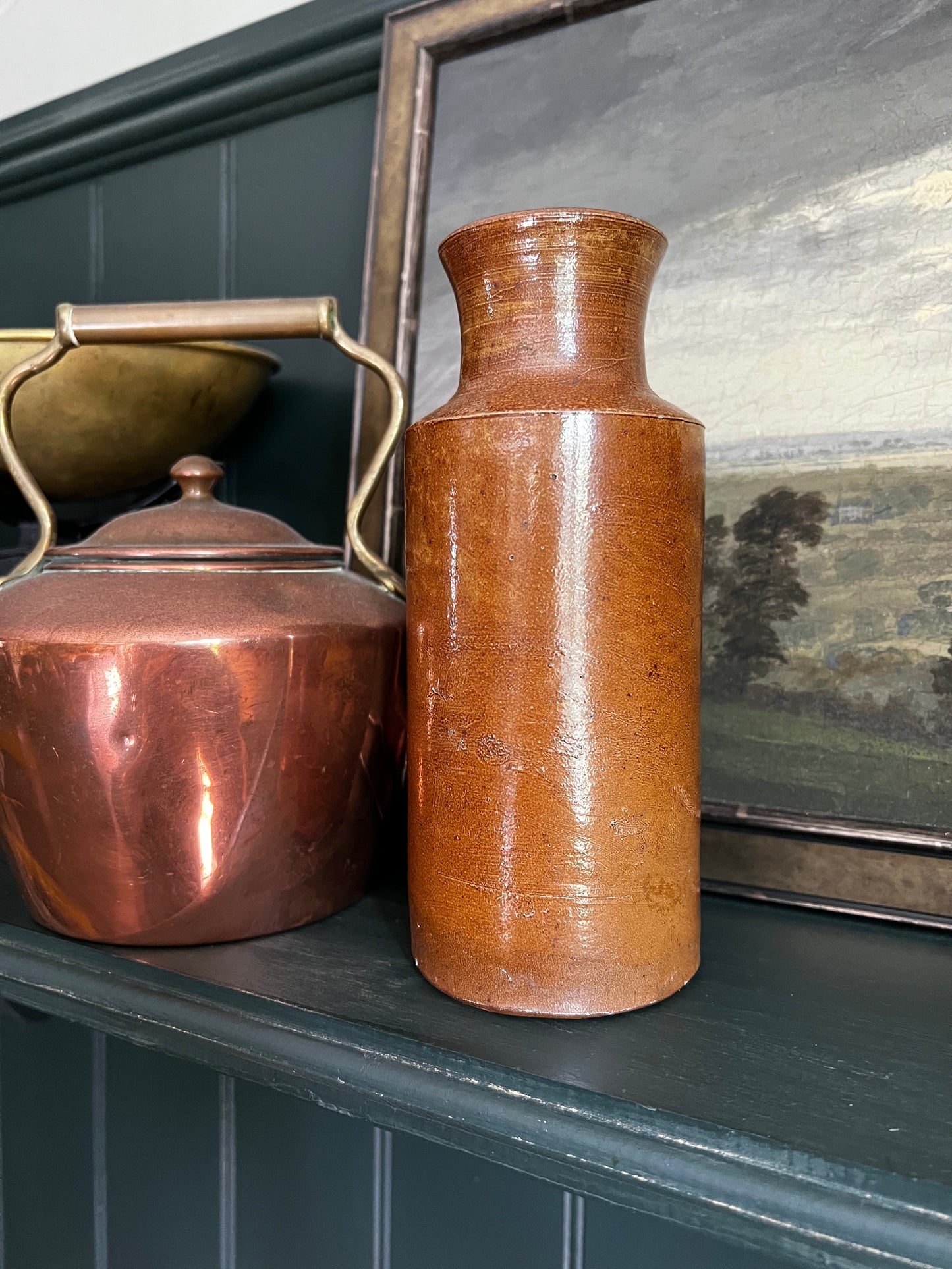 Ceramic brown bottle