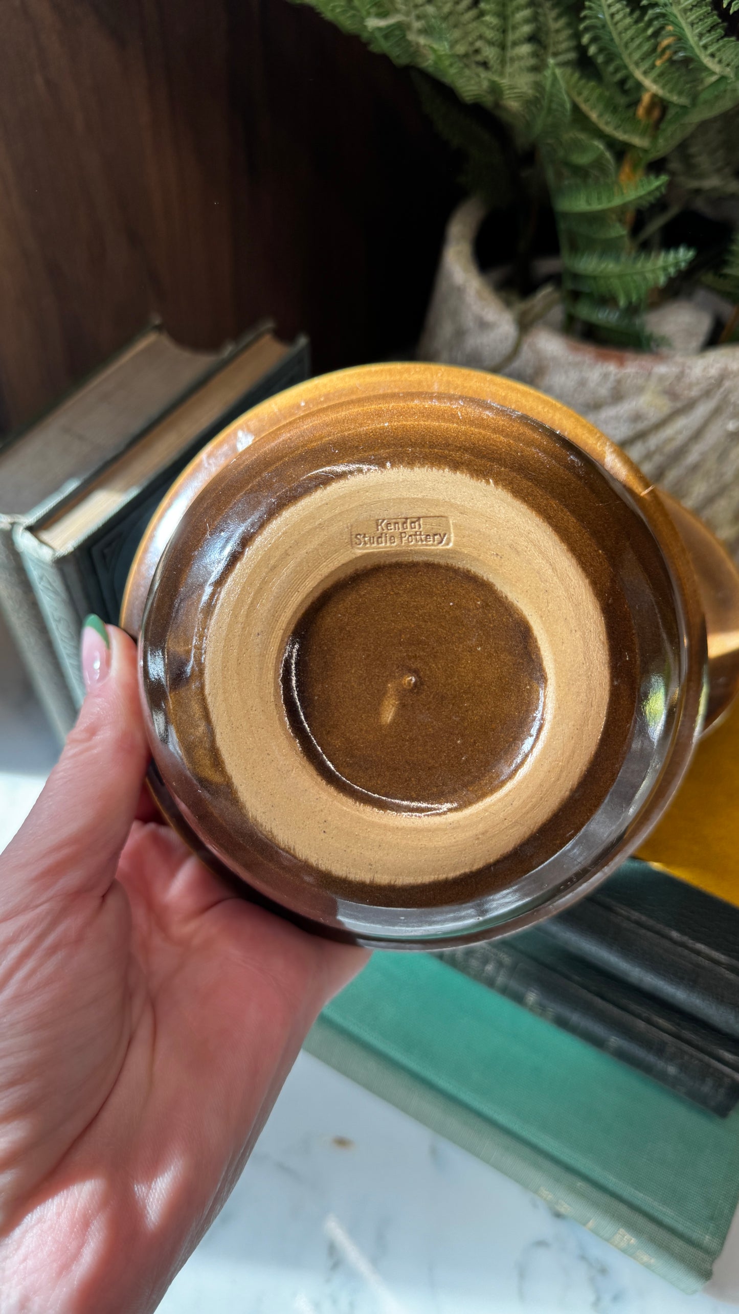 Studio pottery serving bowl