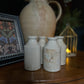 Salvaged stoneware bottle - cream