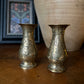 Brass bud vases