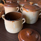 Antique French Stoneware Lidded Pot | Confit Pots | Rustic Kitchen Storage
