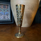 Indian brass goblet / bud vase is