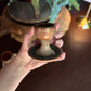 Vintage Studio Pottery Egg Cup | Hand-Thrown | Brown & Teal Glaze