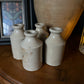 Salvaged stoneware bottle - cream