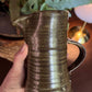 Vintage Studio Pottery Jug | Hand-Thrown | Mottled Olive Green Glaze | British Studio Pottery