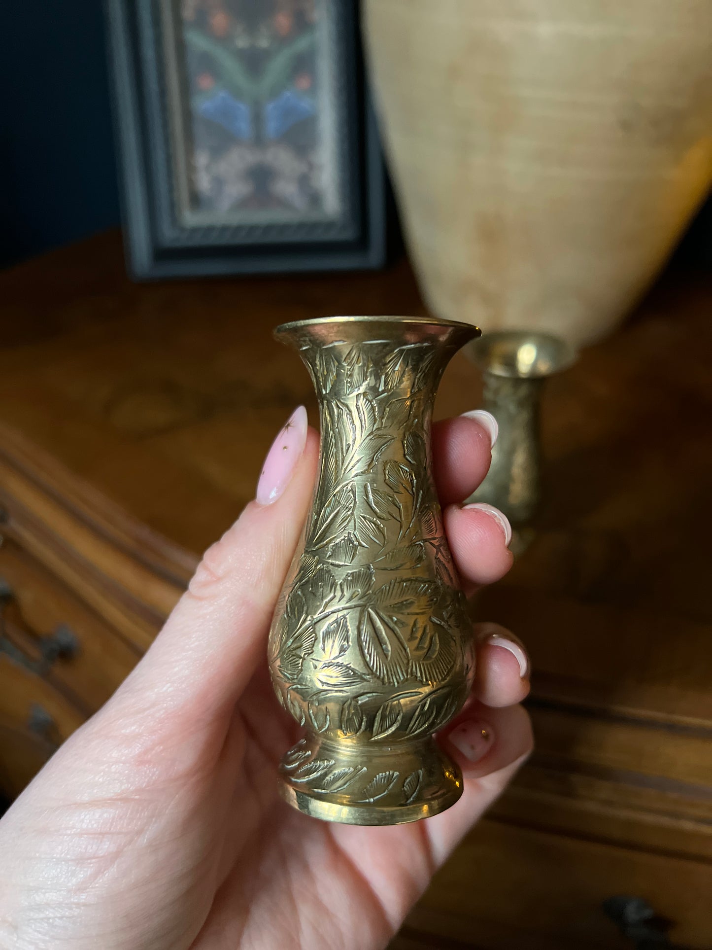 Brass bud vases