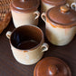 Antique French Stoneware Lidded Pot | Confit Pots | Rustic Kitchen Storage