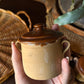 Antique French Stoneware Lidded Pot | Confit Pots | Rustic Kitchen Storage