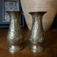 Brass bud vases