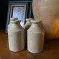 Salvaged stoneware bottle - cream