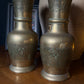 Pair of Indian brass vases