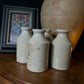 Salvaged stoneware bottle - cream