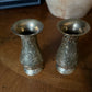 Brass bud vases