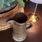 Vintage Studio Pottery Jug | Hand-Thrown | Mottled Olive Green Glaze | British Studio Pottery