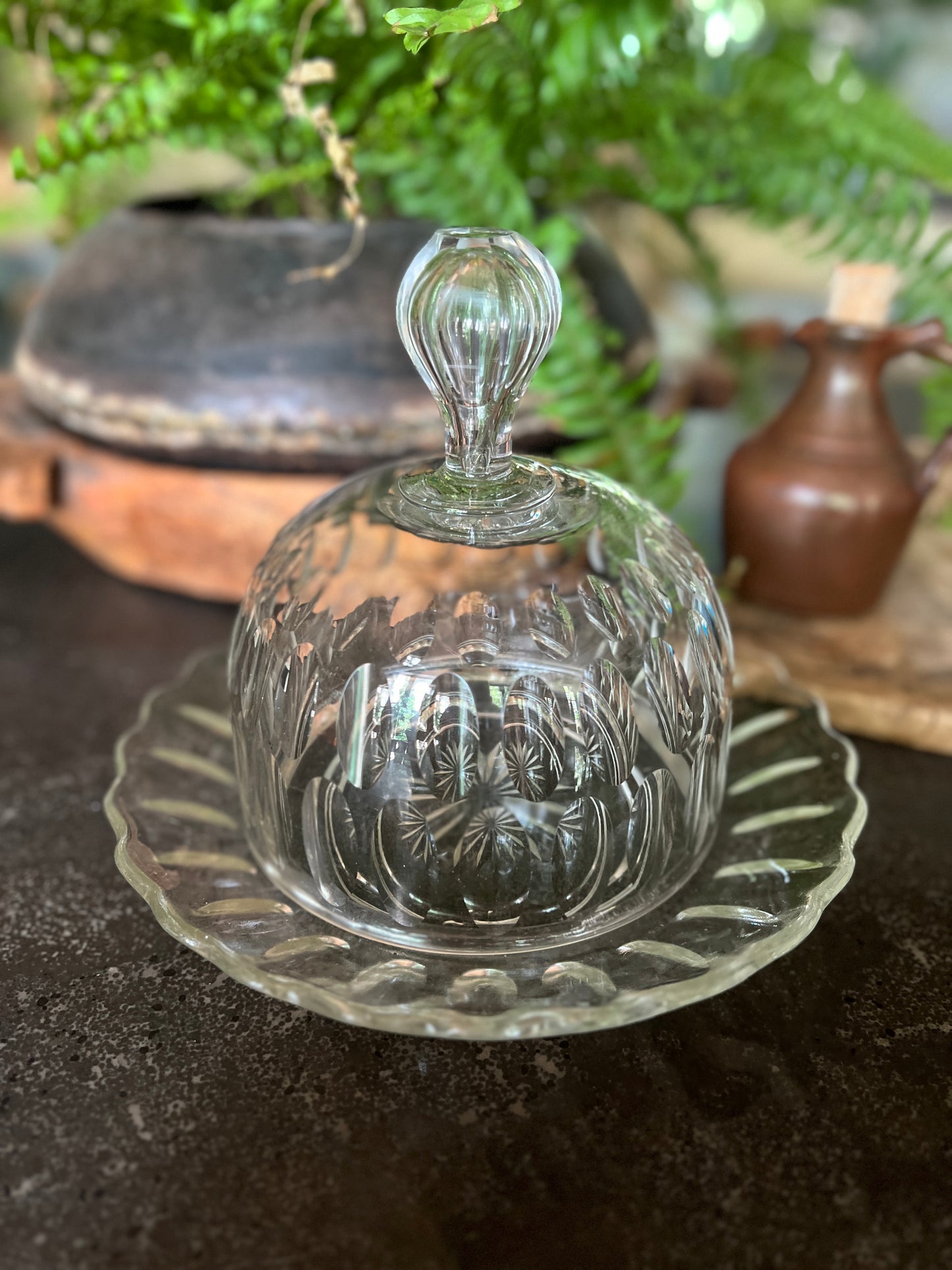 Glass cheese / butter dome