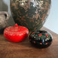 Black hand painted trinket box