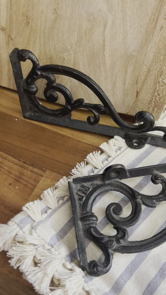 Cast iron shelf brackets