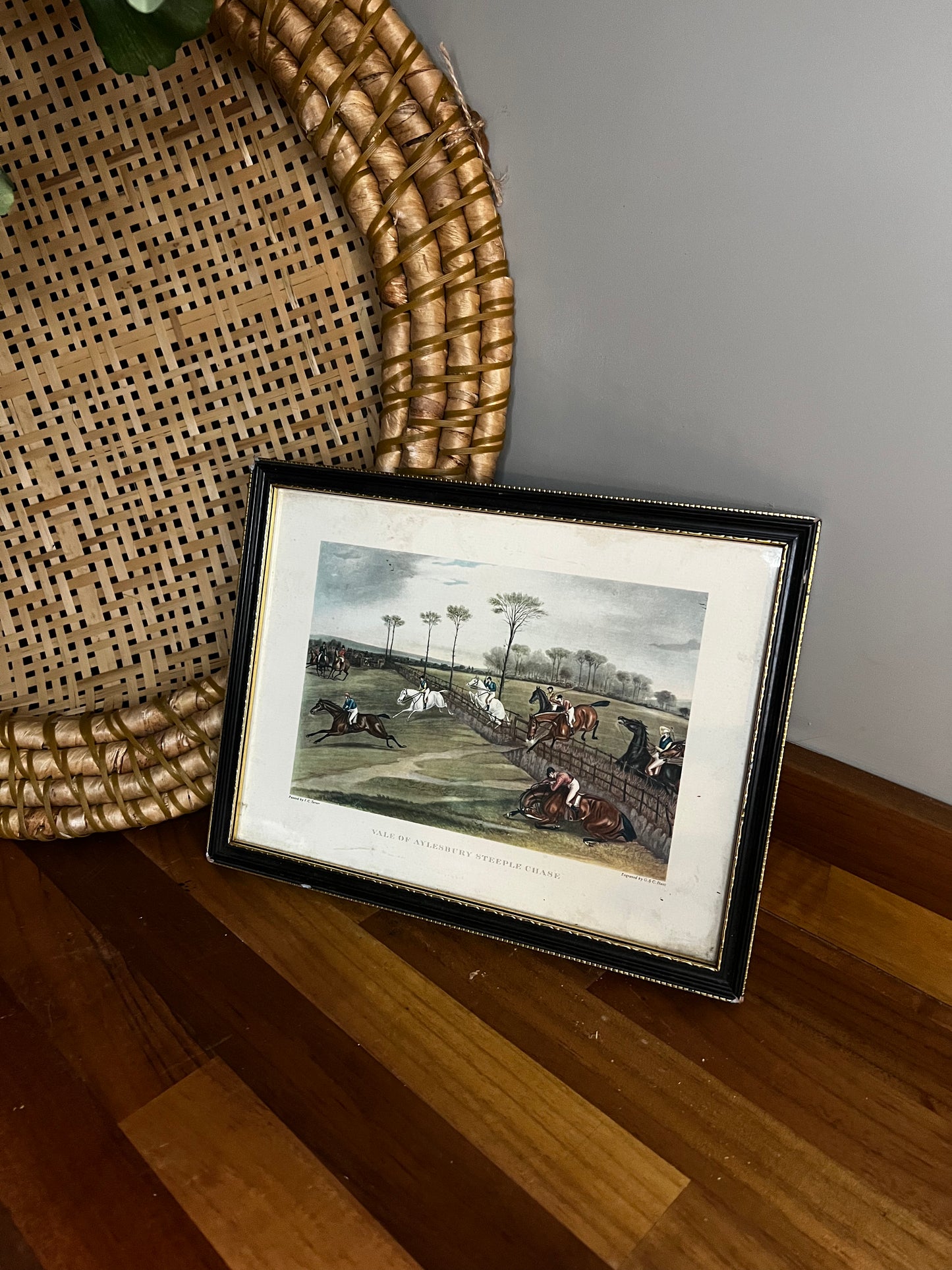 Framed print of an Equestrian hunting scene