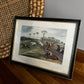 Framed print of an Equestrian hunting scene