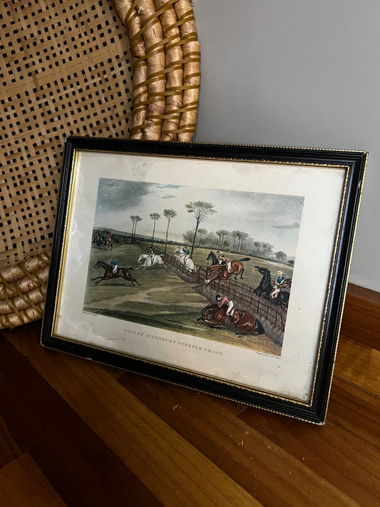 Framed print of an Equestrian hunting scene