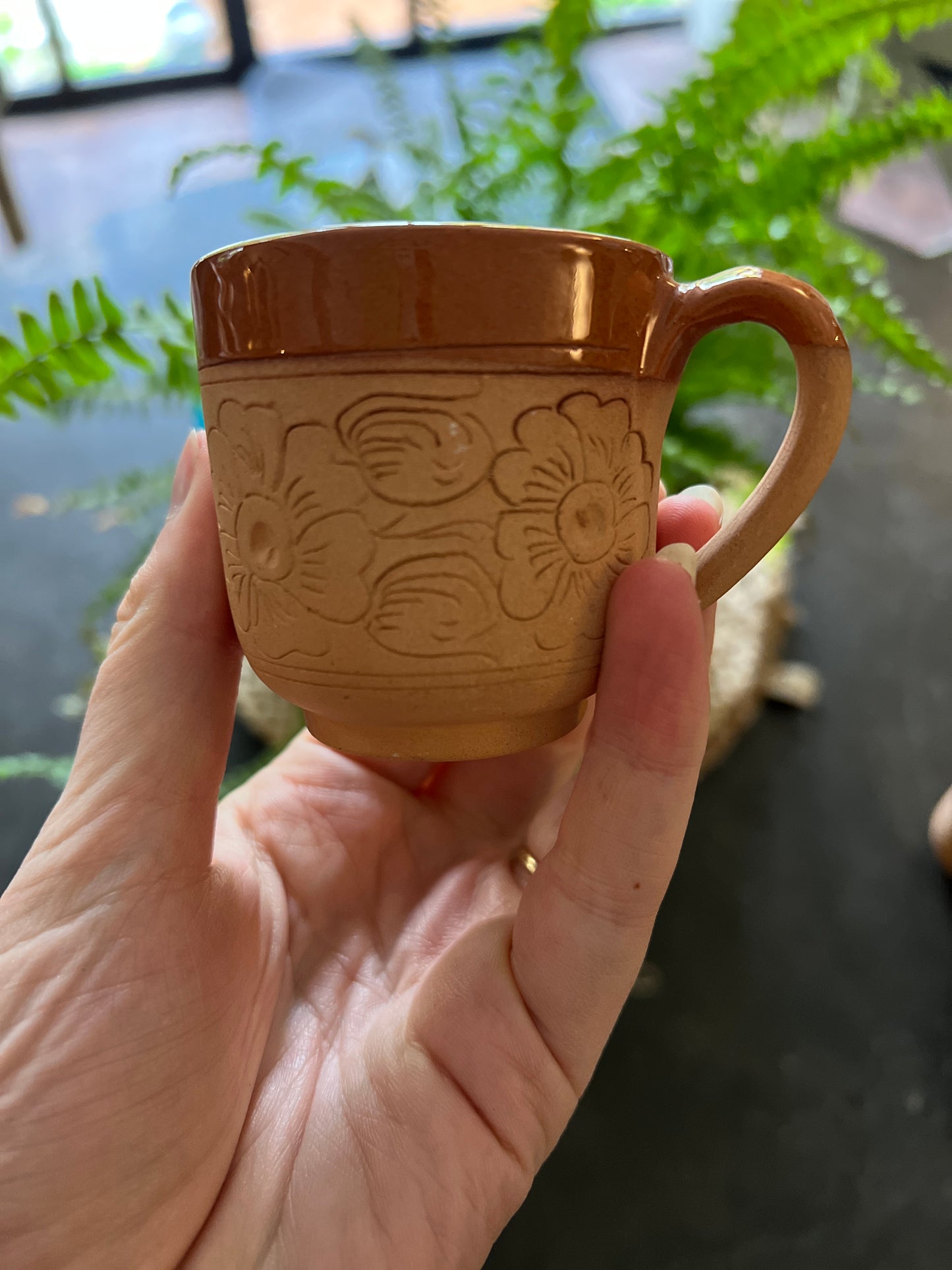 Mid century espresso cup and saucer
